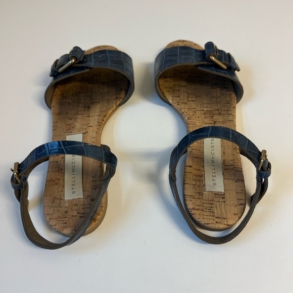 Stella McCartney Blue Faux Croc Linda Flat. Size 7=37. Great Condition. - Picture 5 of 6